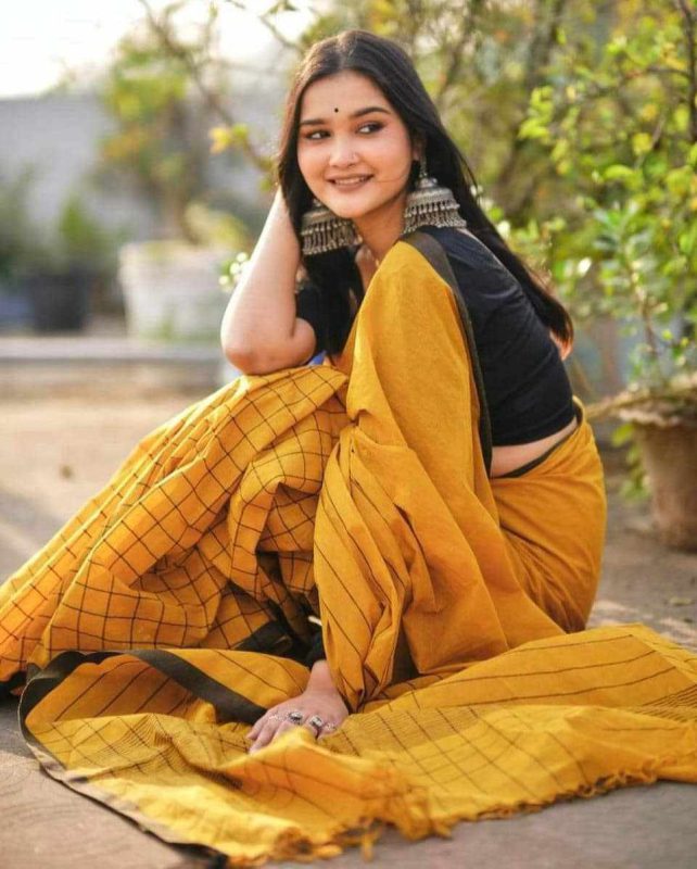 Pure Tangail Yellow Cotton Saree - Authentic Handloom Bengal Tant Saree Online price in BD 2