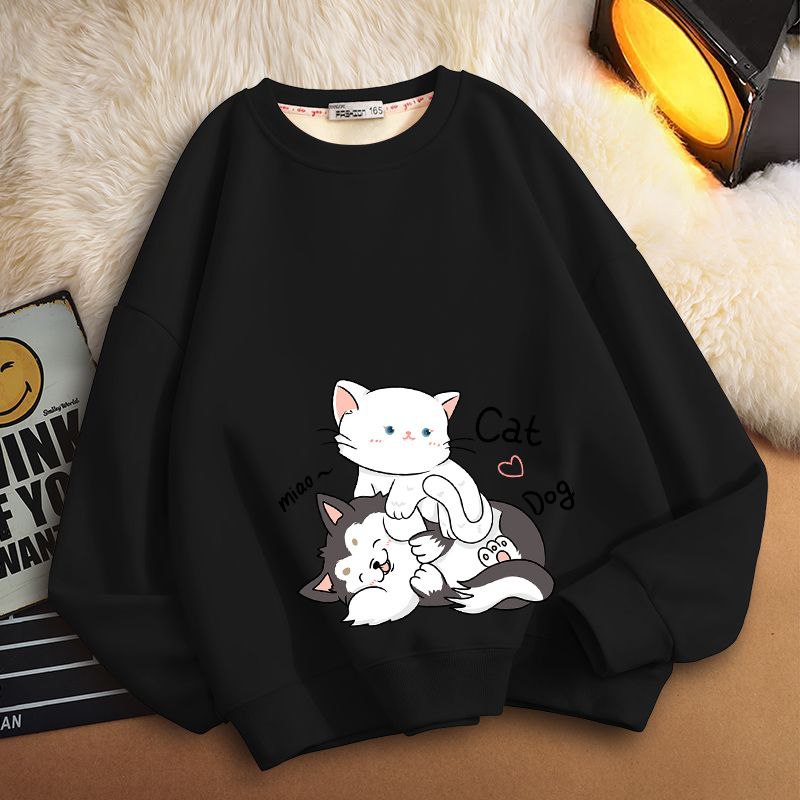 Winter Premium Drop Shoulder CAT Black Sweatshirt in Bangladesh